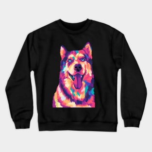 Colorful Pet Husky Dog Crewneck Sweatshirt